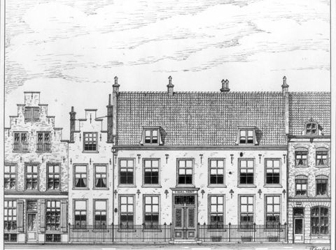 Afbeelding van de gevel van de Rijksmunt aan de Neude