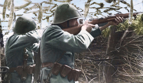 Soldaten Grebbeberg mei 1940