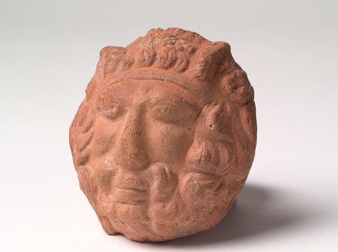 Terracotta hoofdje van Jupiter-Ammon