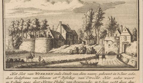 Gezicht op Slot Woerden, 1670