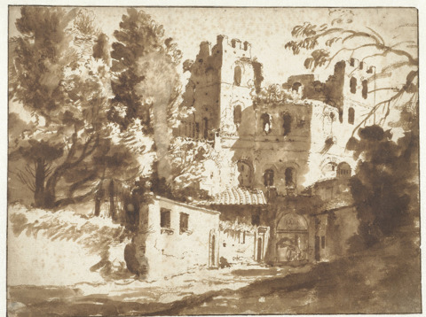 De Porta Pinciana door Herman van Swanevelt Rp T 1902 A 4593